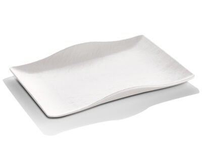 Πλατώ μελαμίνης σε λευκό χρώμα (34x23x4hcm) 23-54-186