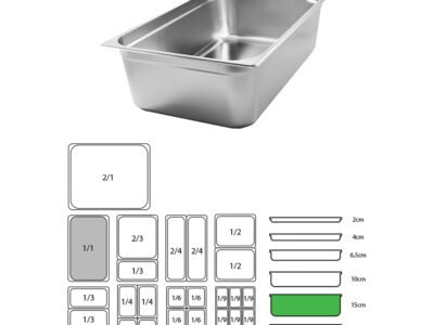 Λεκάνες gastronom  ΙΝΟΞ (53×32.5×15hcm) 23-80-004