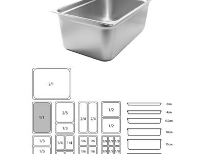 Λεκάνες gastronom ΙΝΟΞ (53×32.5×20 hcm) 23-80-005