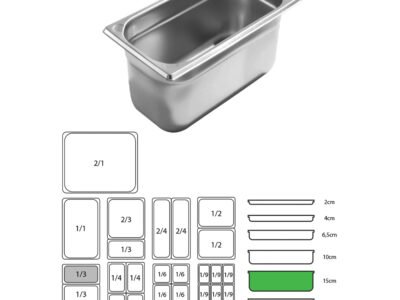 Λεκάνες gastronom ΙΝΟΞ  (32,5x17,6x15hcm) 23-80-016