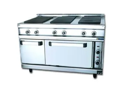 Επιδαπέδια Ηλεκτρική Εστία με 6 Εστίες από μαντέμι & Φούρνο FC6FE